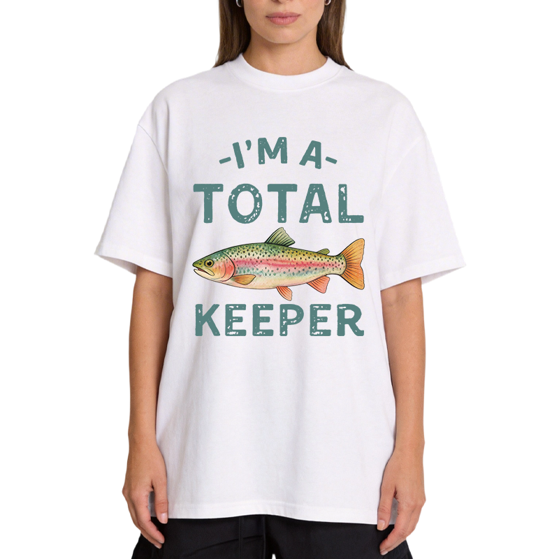 Tokyocanvas I'm a Total Keeper Funny Fishing Classic T-Shirt