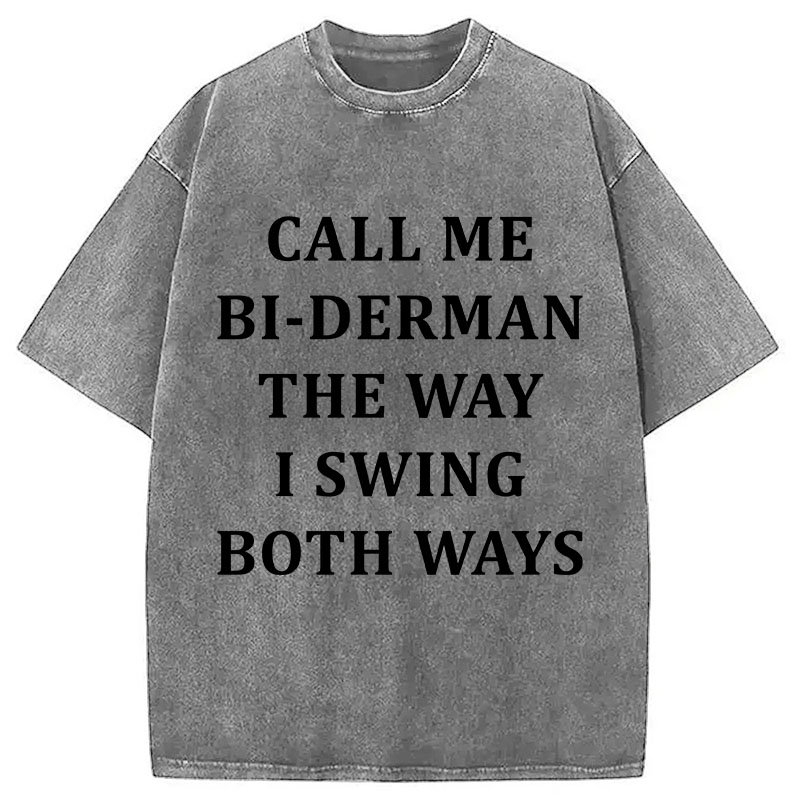 Tokyocanvas CALL ME BI-DERMAN Washed T-Shirt