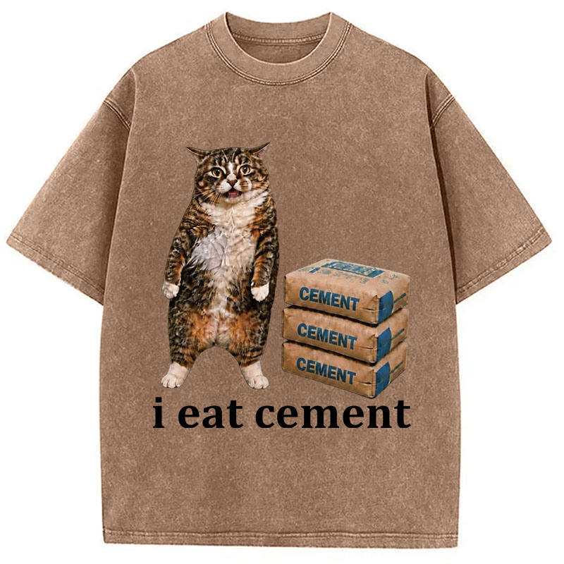 Tokyocanvas I Eat Cement  Washed T-Shirt