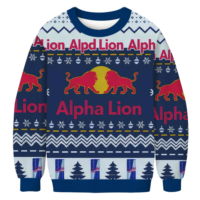 Tokyocanvas Blue Drink Funny Christmas Ugly Sweatshirt