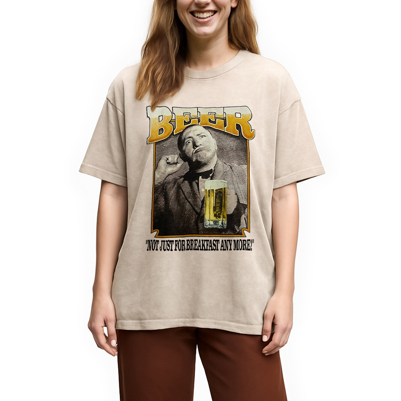 Tokyocanvas The Three Stooges BEER Breakfast Washed T-Shirt