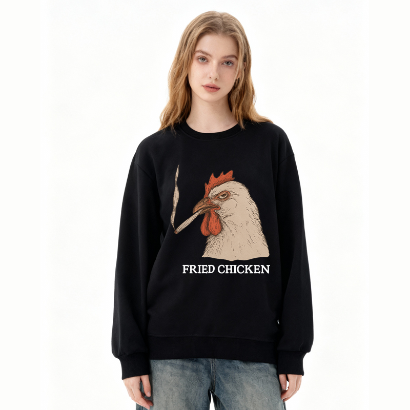 Tokyocanvas Fried Chicken 420 Smoking Meme Classic Sweatshirt