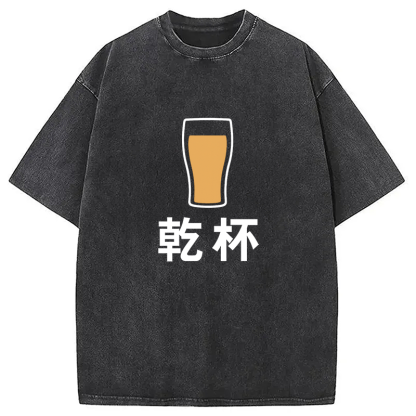 Tokyocanvas Beer cheers Japanese Washed T-Shirt