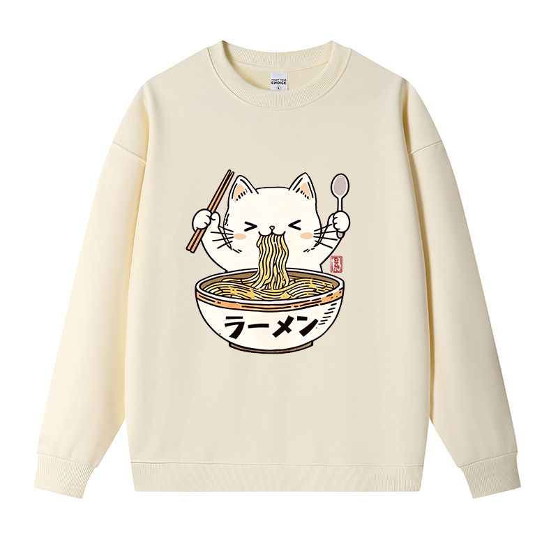 Tokyocanvas Purramen Time Fleece Lined Sweatshirt