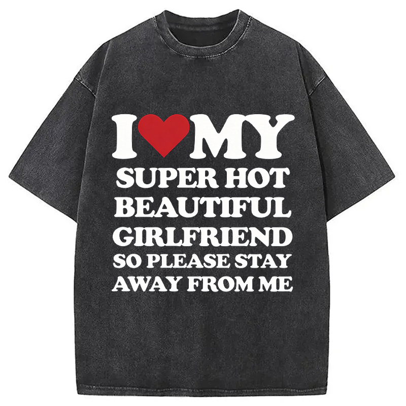 Tokyocanvas I Love My Girlfriend Washed T-Shirt