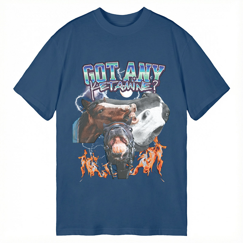 Tokyocanvas Got Any Ketamine? Funny Horse Meme Classic T-Shirt