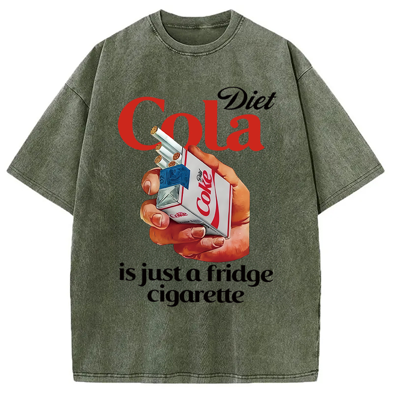 Tokyocanvas Diet Cola Is Just A Fridge Cigarette Washed T-Shirt