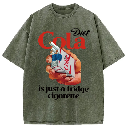 Tokyocanvas Diet Cola Is Just A Fridge Cigarette Washed T-Shirt