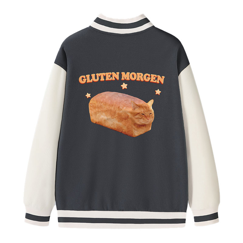 Tokyocanvas Silly Gluten Cat Varsity Jacket