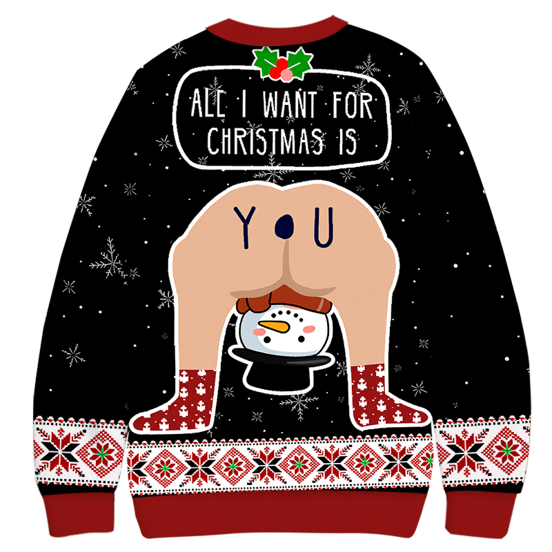 Tokyocanvas Hilarious Situations Christmas Ugly Sweatshirt