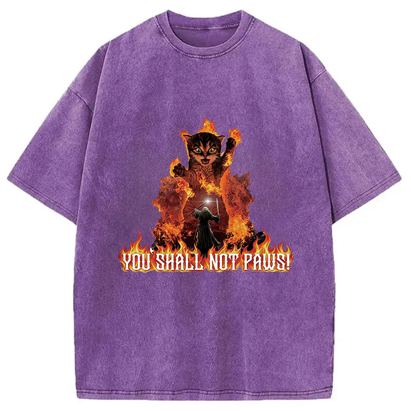 Tokyocanvas You Shall Not Paws! Washed T-Shirt