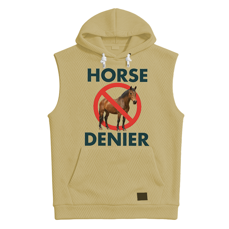 Tokyocanvas Funny Horse Denier Conspiracy Theory Hooded Tank