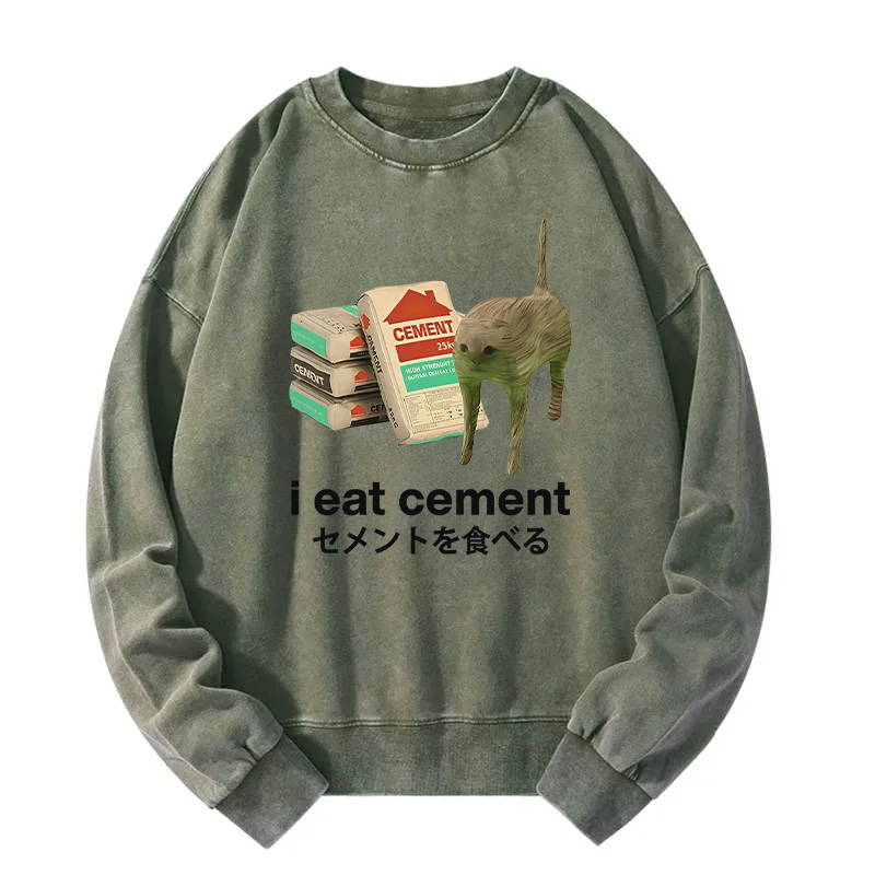 Tokyocanvas I Eat Cement Washed Sweatshirt