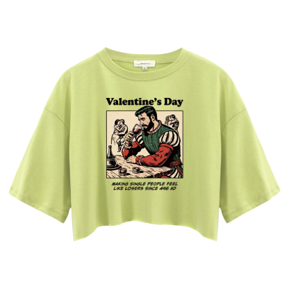 Tokyocanvas Funny Anti-Valentines Crop Top