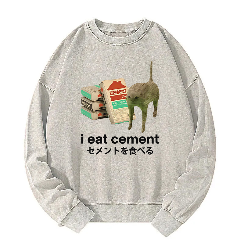 Tokyocanvas I Eat Cement Washed Sweatshirt
