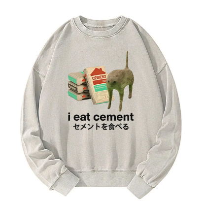 Tokyocanvas I Eat Cement Washed Sweatshirt