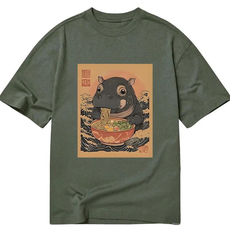 Tokyocanvas Moo Deng Eat Ramen Classic T-Shirt