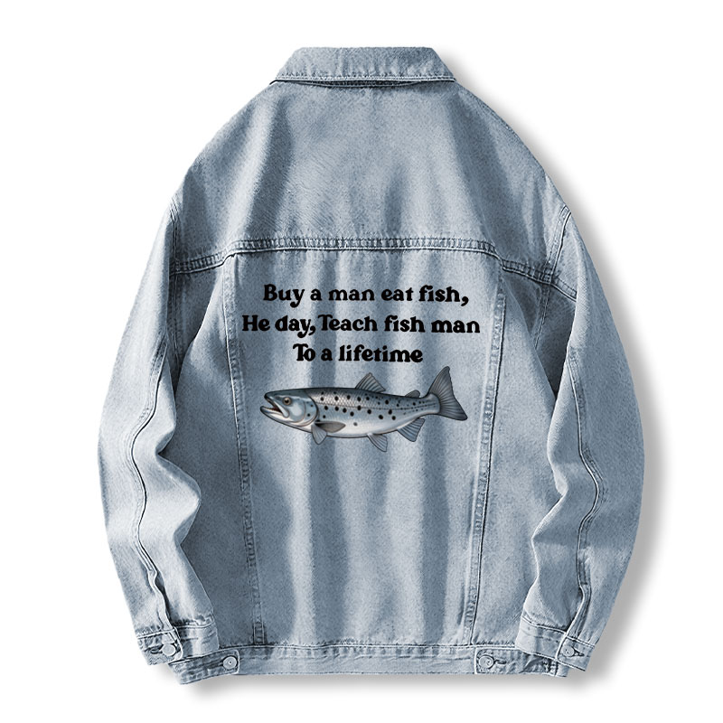 Tokyocanvas Buy A Man Eat Fsh Jean Jackets