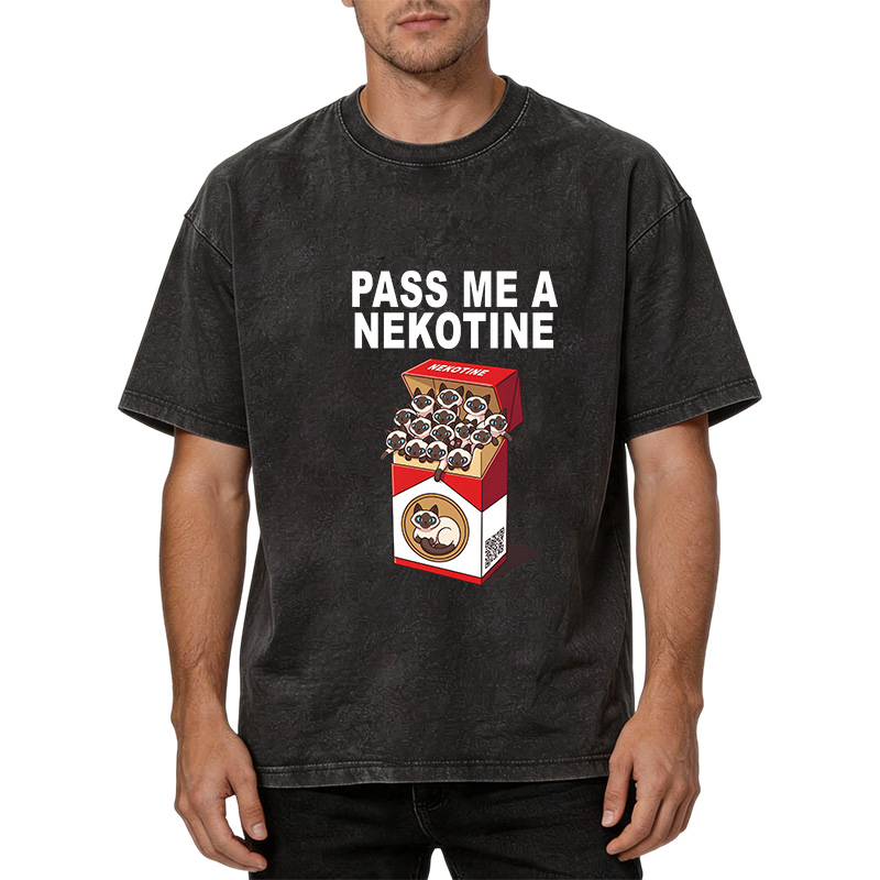 Tokyocanvas Pass Me A Nekotine Washed T-Shirt