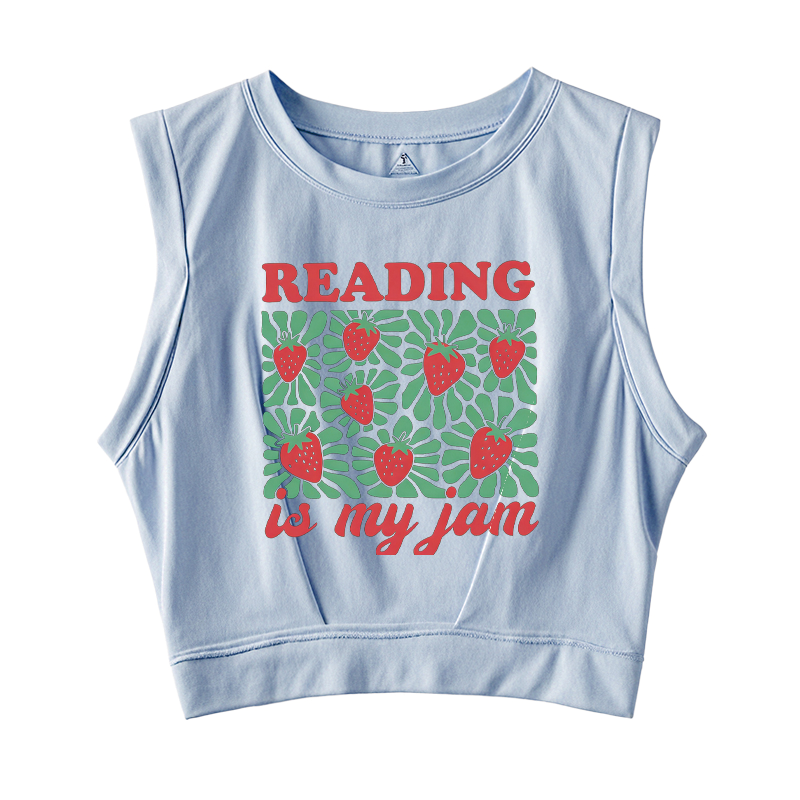Tokyocanvas Reading Is My Jam Sleeveless Crop Top