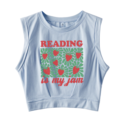 Tokyocanvas Reading Is My Jam Sleeveless Crop Top