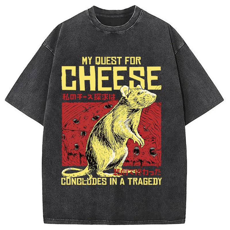 Tokyocanvas My Quest For Cheese Washed T-Shirt