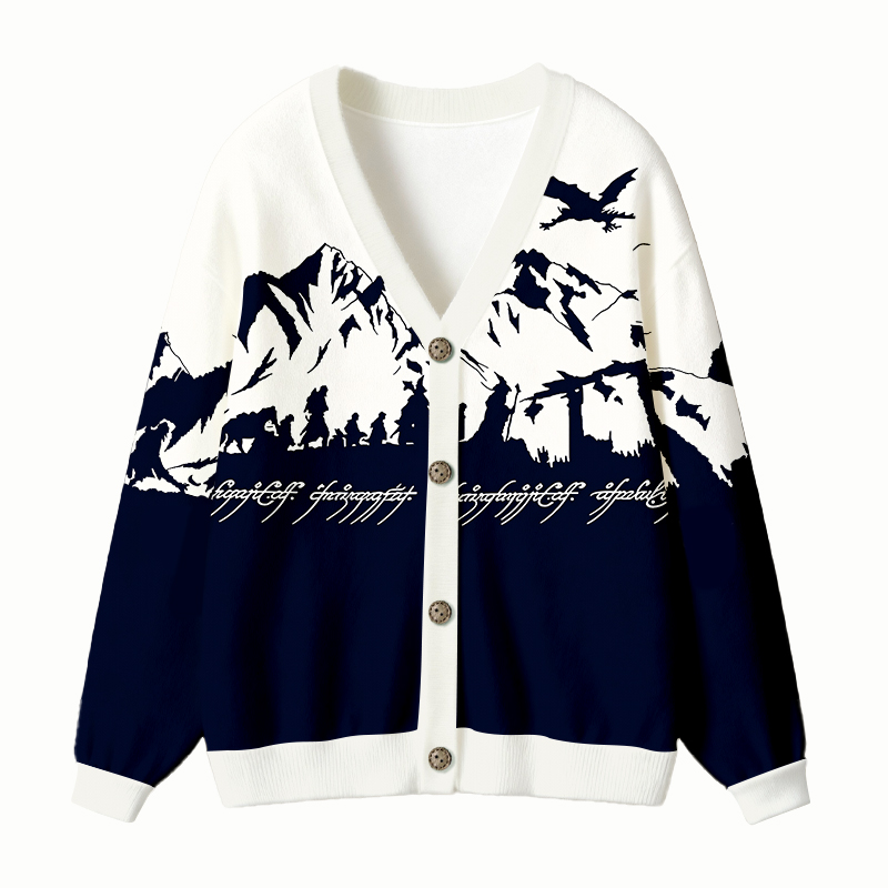 Tokyocanvas Mountains of Mordor Ugly Cardigan Sweatshirt