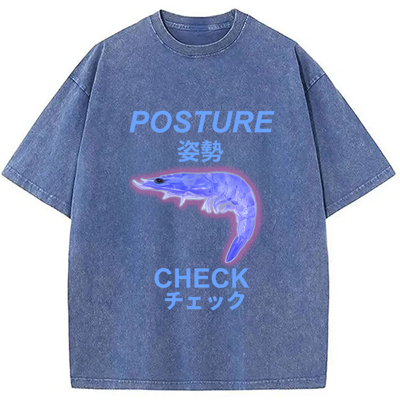 Tokyocanvas Posture Check Washed T-Shirt