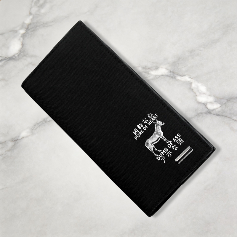 Tokyocanvas Donkey Pure of Heart Dumb of Ass Canvas Wallet