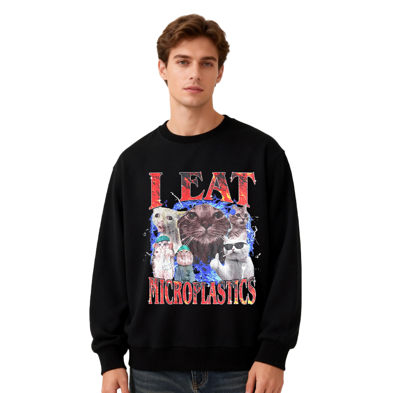 Tokyocanvas I Eat Microplastics Classic Sweatshirt