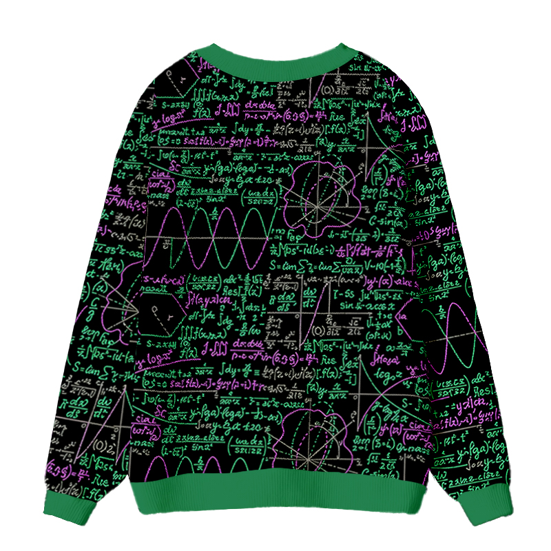 Tokyocanvas Math Function Curve Black Ugly Cardigan Sweatshirt