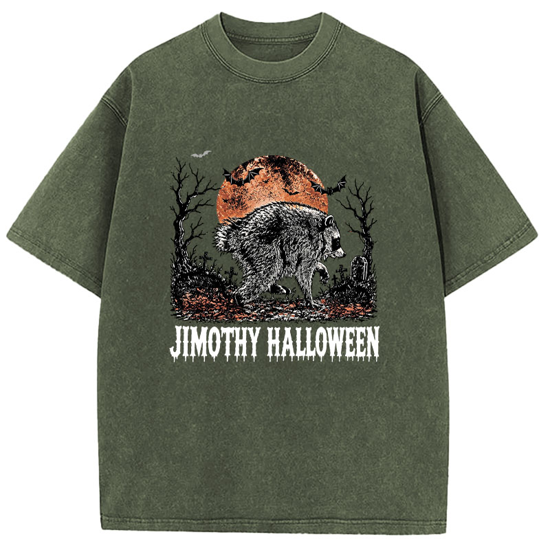 Tokyocanvas Jimothy Raccoon Washed T-Shirt