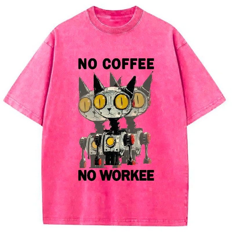 Tokyocanvas No Coffee No Workee Washed T-Shirt