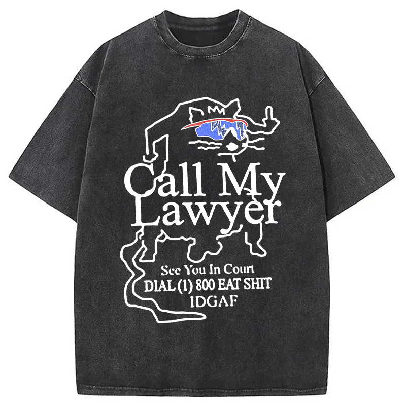 Tokyocanvas Call My Lawyer Washed T-Shirt