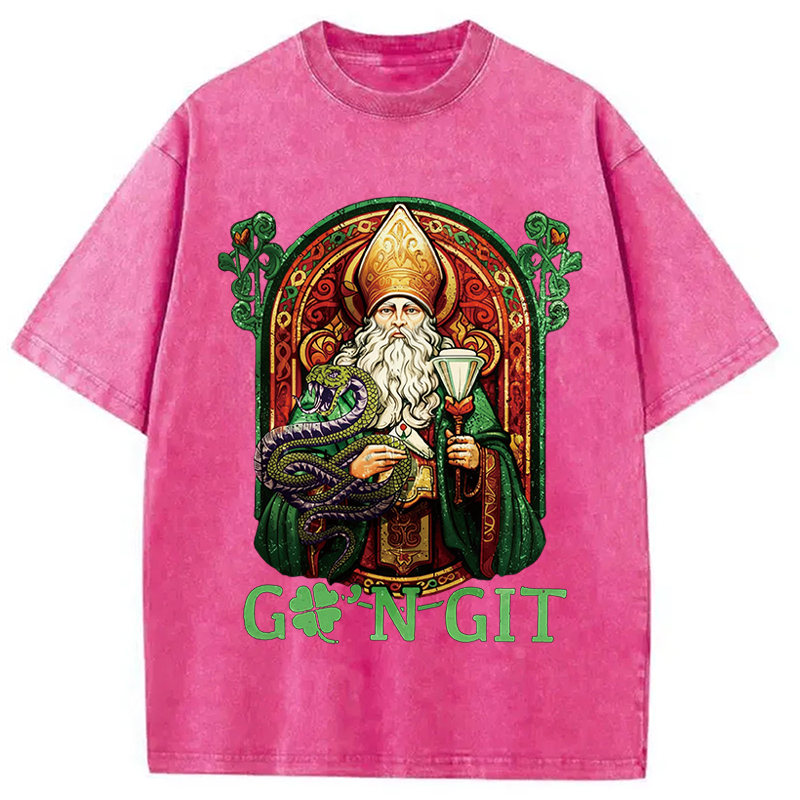 Tokyocanvas Vintage Go'n Git St Patrick Washed T-Shirt