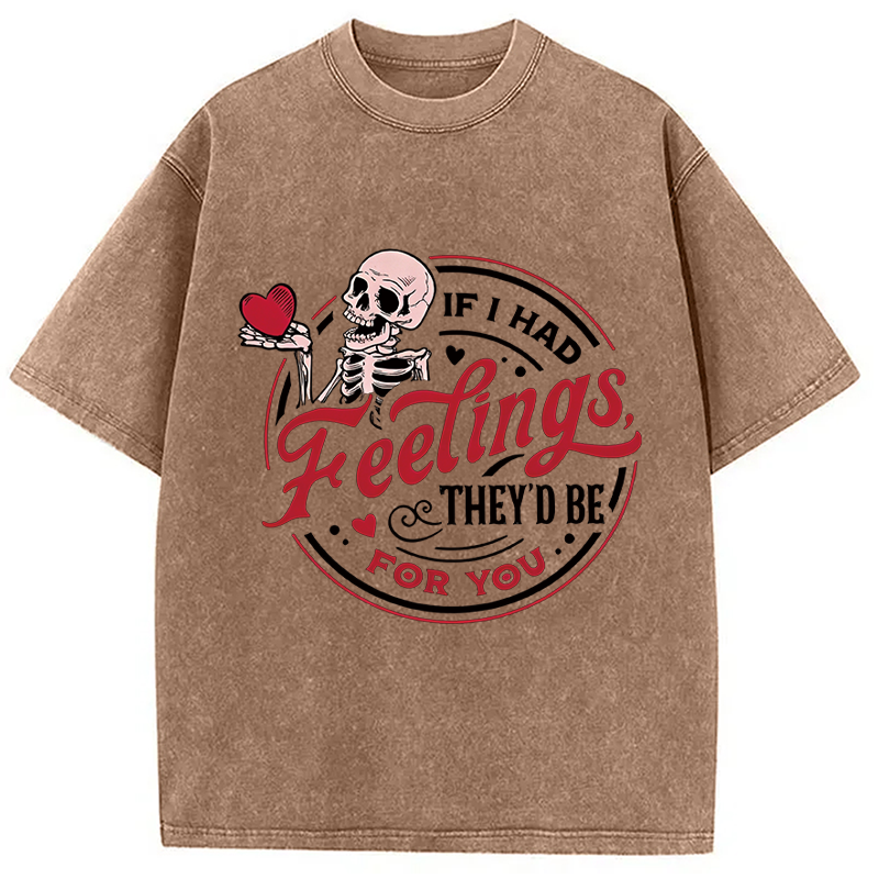 Tokyocanvas If I Had Feelings Valentine Washed T-Shirt