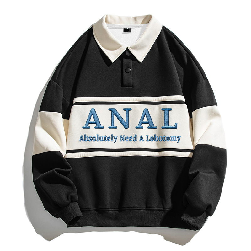 Tokyocanvas ANAL Polo Embroidered Sweatshirt