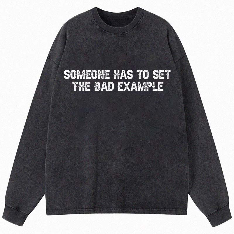 Tokyocanvas Bad Example Long Sleeve Washed T-Shirt