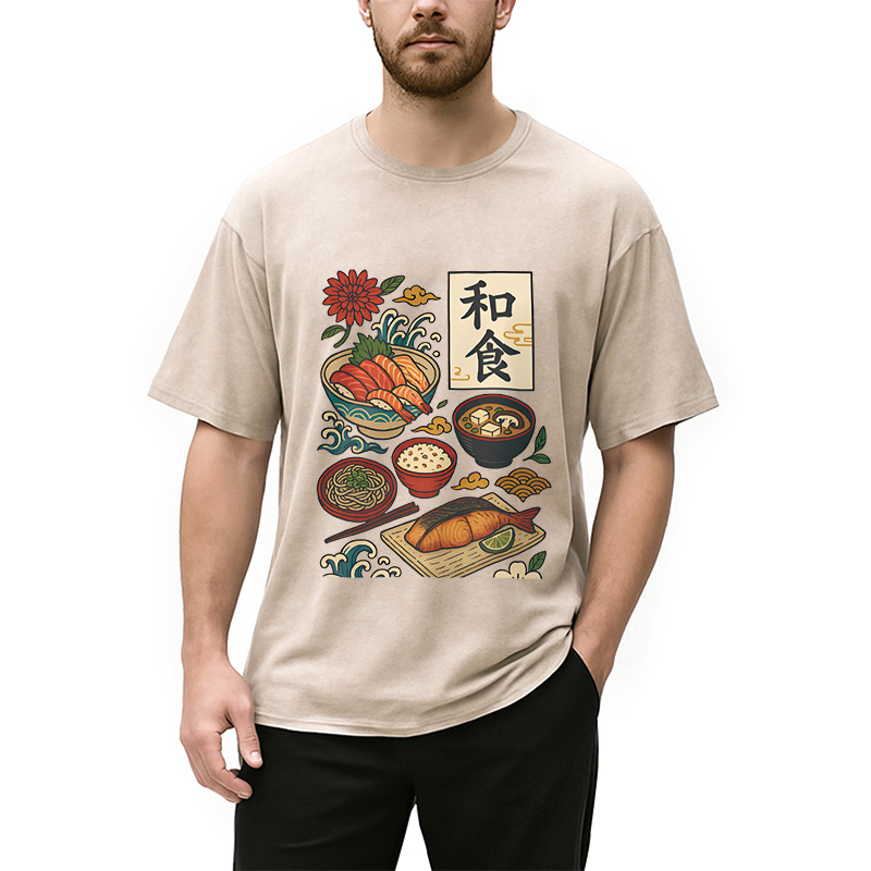 Tokyocanvas Japanese Cuisine Washed T-Shirt