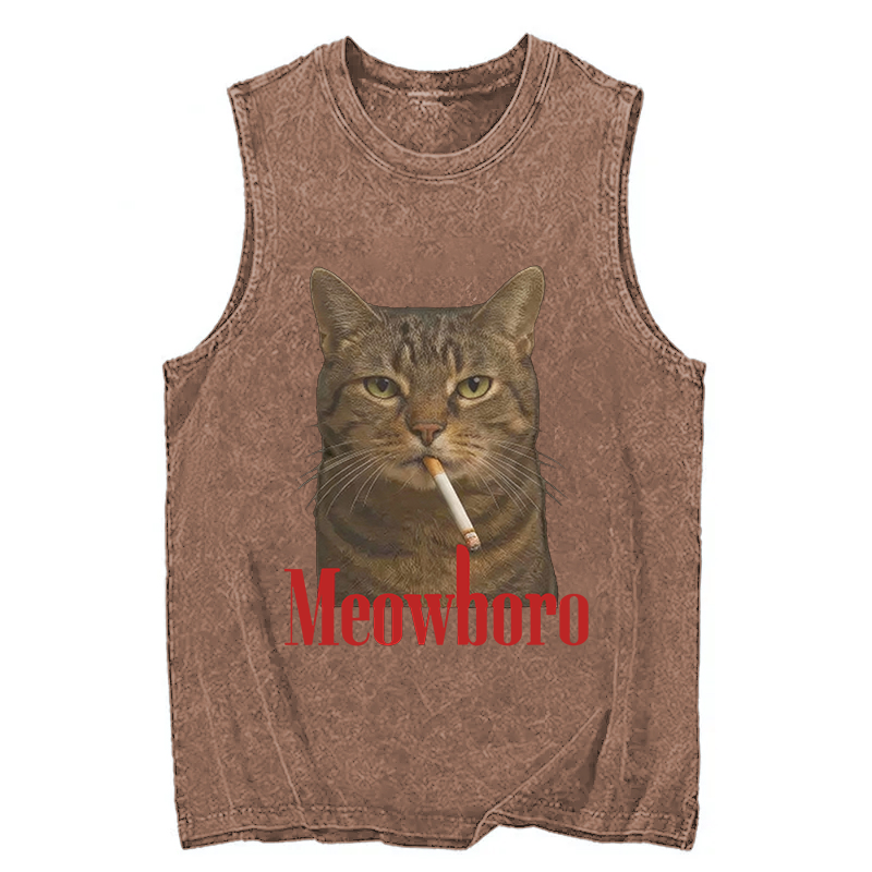 Tokyocanvas Funny Realistic Cat Meme Washed Tank