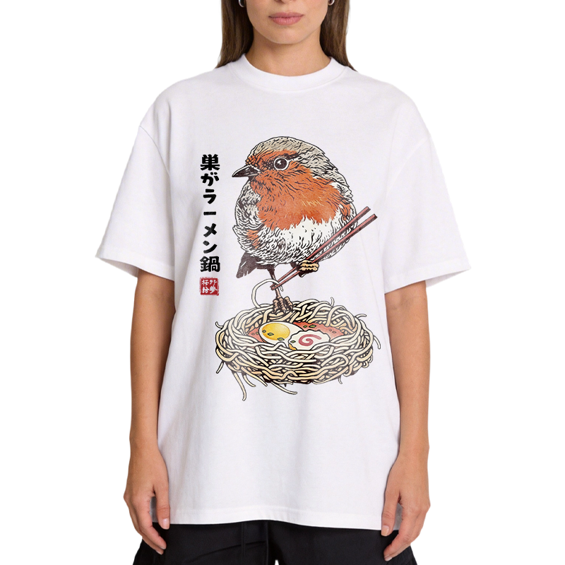 Tokyocanvas Northern Cardinal With Ramen Nest Classic T-Shirt