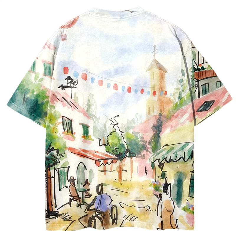 Tokyocanvas Street Scene Graphic Print T-Shirt