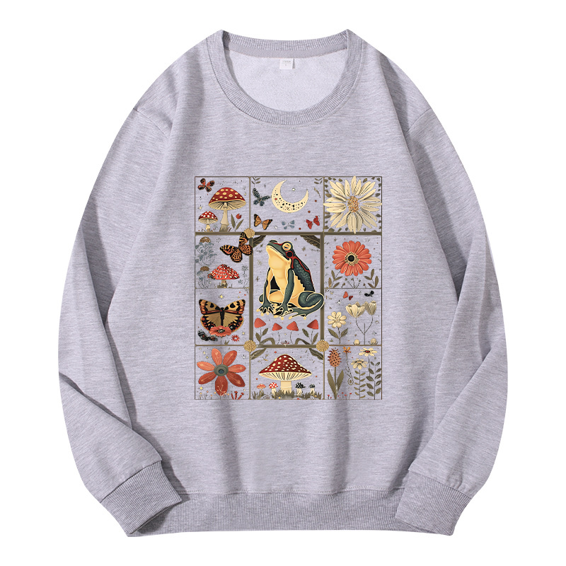 Tokyocanvas Celestial Frog Goblincore Mushroom Classic Sweatshirt