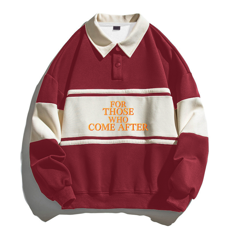 Tokyocanvas For Those Who Come After Polo Embroidered Sweatshirt