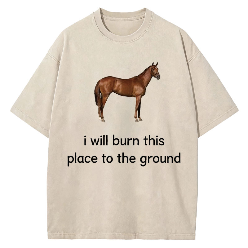 Tokyocanvas I Will Burn This Place To The Ground Washed T-Shirt