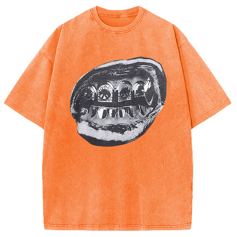 Tokyocanvas Foil Diamonds Lips Washed T-Shirt