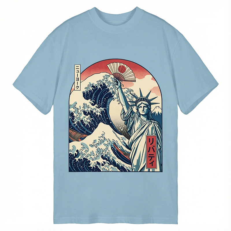 Tokyocanvas Ukiyo-e Statue Of Liberty Classic T-Shirt