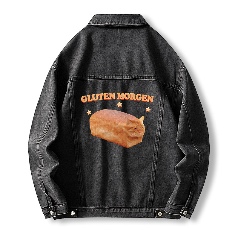 Tokyocanvas Silly Gluten Cat Jean Jackets