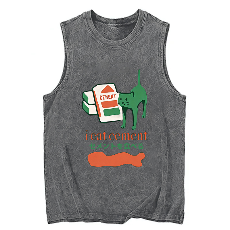 Tokyocanvas Cement Cat Washed Tank