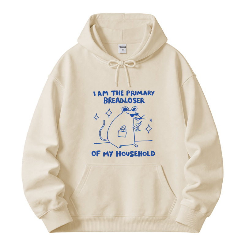 Tokyocanvas I Am the Primary Breadloser of My Household Fleece Lined Hoodie